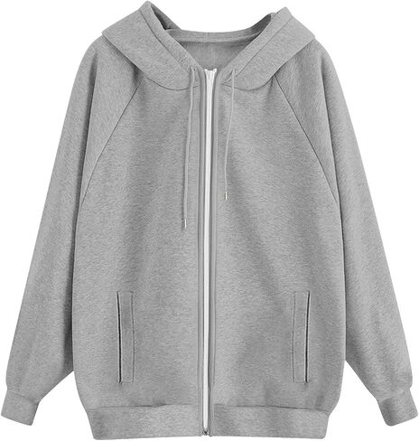 Hoodies for Women 2025 Fall Winter Fashion Zip Up Hooded Sweatshirts Oversized Long Sleeve Casual Comfy Y2k Jacket in Saudi Arabia