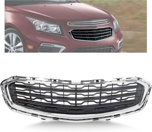 Kuafu Pumper Center Grille متوافق مع 2015 Chevy Cruze 2015 Chevrolet Cruze Limited Front Center Grill استبدال GM1200728 95405770 أسود مع صب الكروم in Saudi Arabia