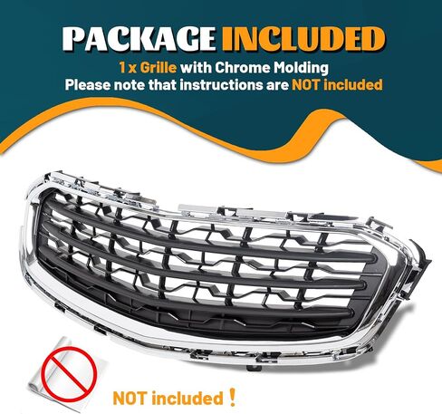 Kuafu Pumper Center Grille متوافق مع 2015 Chevy Cruze 2015 Chevrolet Cruze Limited Front Center Grill استبدال GM1200728 95405770 أسود مع صب الكروم in Saudi Arabia