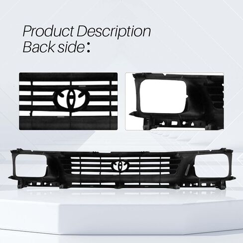 Perfit Liner Grille Grille Grill Gray Shell/Black Insert متوافق مع 1995-1996 Toyota Tacoma Pickup Truck Fits 2WD TO1200194 5310035290 in Saudi Arabia