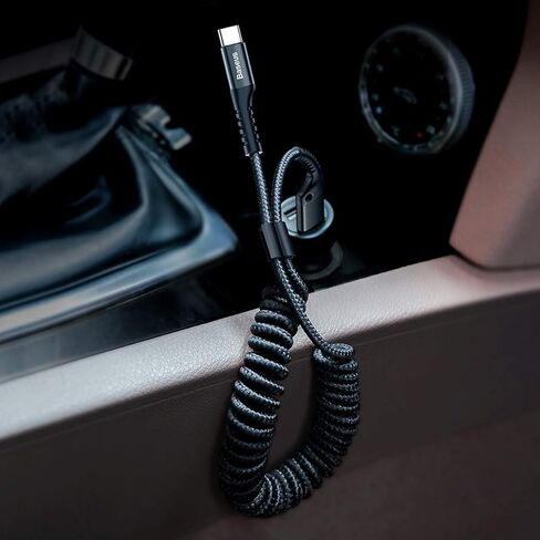 BASEUS USB Type C Cable للسيارة ، 2-Pack 3.3ft 100W قابلة للسحب USB A إلى USB C سلك الشاحن السريع ، كابل نايلون مضفر من النايلون متوافق مع iPhone15/Pro/Plus/Pro Max ، Galaxy S24 S23 ، ملاحظة 20 in Kuwait