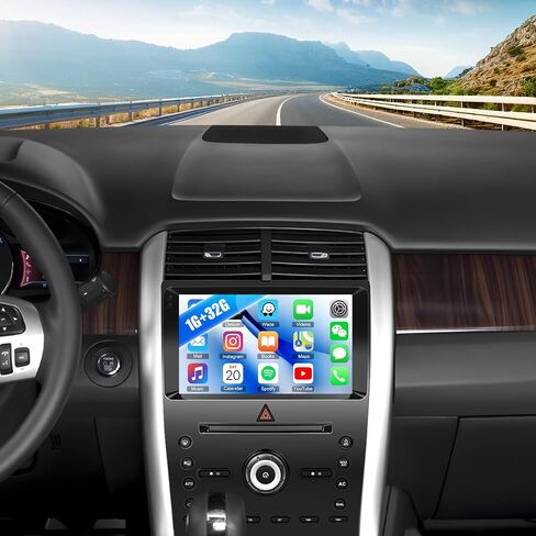راديو ستيريو للسيارة CAMECHO لسيارة Ford Edge 2011-2015، وحدة رأس أندرويد مع بلوتوث، شاشة لمس 9 بوصة راديو ستيريو للسيارة مع نظام تحديد المواقع العالمي (GPS) مرآة وصلة مرآة FM راديو واي فاي كاميرا احتياطية مضخم صوت SWC ميكروفون in Saudi Arabia