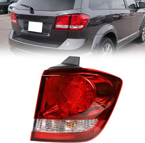 مجموعة LED LED LED الخارجية متوافقة مع Dodge Journey 2011 2012 2013 2014 2015 2015 2017 2018 استبدال المصباح الخلفي المصباح الخلفي مع المصابيح (السائق الأيسر) in Saudi Arabia