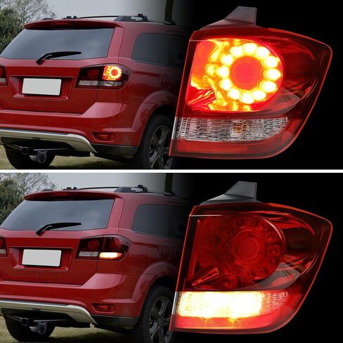 مجموعة LED LED LED الخارجية متوافقة مع Dodge Journey 2011 2012 2013 2014 2015 2015 2017 2018 استبدال المصباح الخلفي المصباح الخلفي مع المصابيح (السائق الأيسر) in Saudi Arabia