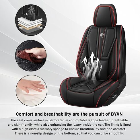 Car Seat Covers Front Set for Chevrolet Chevy Colorado 2004-2024,Leather Seat Cover for Car,Waterproof Seat Protector Vehicle Seat Cushions Automotive Seat Protector(2 seat,Black&Red) in Kuwait