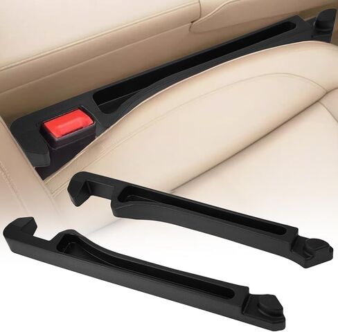 2PCS Car Seat Gap Filler, Seat Gap Filler for Cars SUV Trucks, Car Essentials, Effectively Prevent Things from Falling Off (Universal, Black) in Saudi Arabia