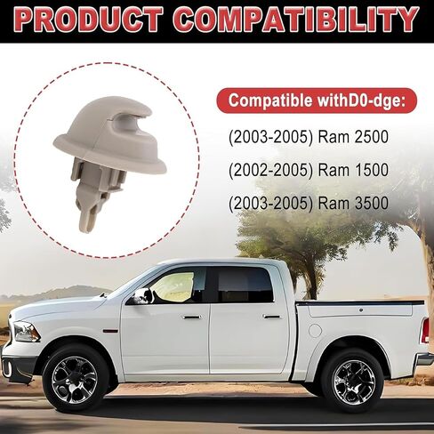 Sun Visor Retainer Clip ، 1DC48TL2AA ، Car Sun Visor Hook Retainer Clip Replacing for Dodge RAM 1500 2500 3500 in Saudi Arabia