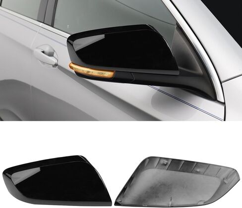 Compatible with Chevy Impala Mirror Cover 2014 2015 2016 2017 2018 2019 2020, Passenger Side Mirror Caps Replacement, Clip-on Replace for 22997386 Glossy Black Wing Mirrors Cover - Right in Saudi Arabia