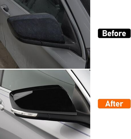 Compatible with Chevy Impala Mirror Cover 2014 2015 2016 2017 2018 2019 2020, Passenger Side Mirror Caps Replacement, Clip-on Replace for 22997386 Glossy Black Wing Mirrors Cover - Right in Saudi Arabia
