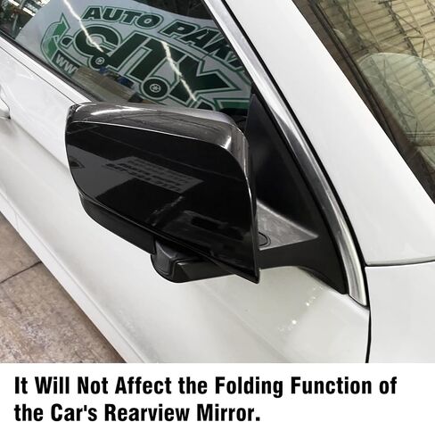 Compatible with Chevy Impala Mirror Cover 2014 2015 2016 2017 2018 2019 2020, Passenger Side Mirror Caps Replacement, Clip-on Replace for 22997386 Glossy Black Wing Mirrors Cover - Right in Saudi Arabia