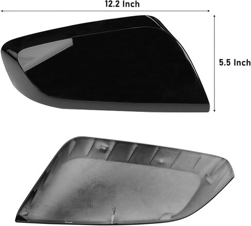 Compatible with Chevy Impala Mirror Cover 2014 2015 2016 2017 2018 2019 2020, Passenger Side Mirror Caps Replacement, Clip-on Replace for 22997386 Glossy Black Wing Mirrors Cover - Right in Saudi Arabia