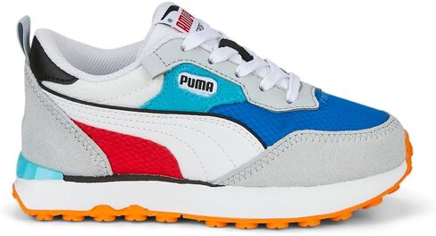 Puma Kids Boys Rider FV Future Vintage Lace Up Sneakers Shoes - Blue ، Orange ، White ، Yellow in Kuwait