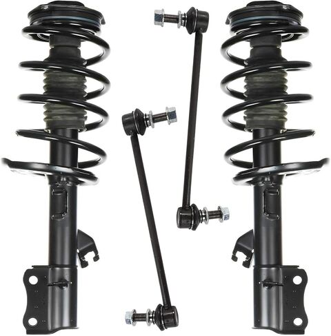 Detroit Axle - 4pc Front Struts Sway Bars for 14-19 Nissan Sentra, Struts & Coil Spring Sway Bar End Links 2014 2015 2016 2017 2018 2019 Replacement Suspension Kit Ready Struts Shocks Assembly in Saudi Arabia