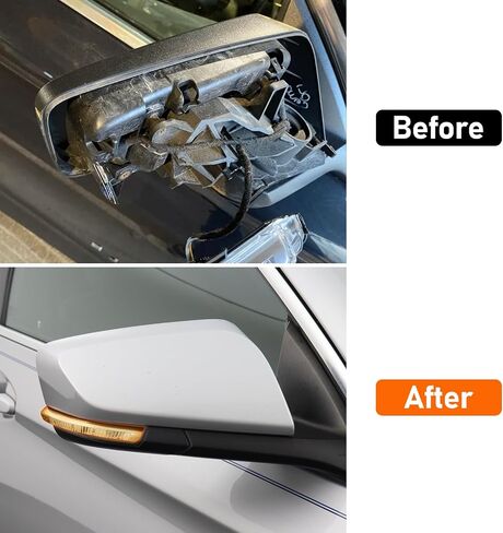 Compatible with Chevy Impala Mirror Cover 2014 2015 2016 2017 2018 2019 2020, Passenger Side Mirror Caps Replacement, Clip-on Replace for 22997386 Glossy Black Wing Mirrors Cover - Right in Saudi Arabia