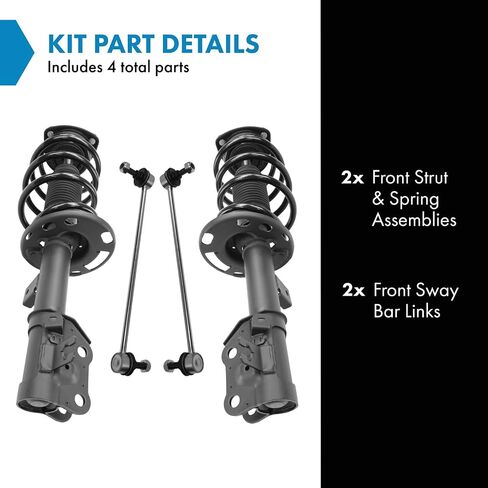 TRQ Front Suspension Kit Complete Strut & Coil Spring Assembly Sway Bar Stabilizer Link Compatible with 2013-2016 Mazda CX-5 in Saudi Arabia
