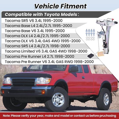 SP9002H وحدة مضخة الوقود مجموعة W/إرسال وحدة نوبات لتويوتا تاكوما 1995-2000 قاعدة DLX Limited Pre Runner SR5 2.4L 2.7L 3.4L V6 L4 الغاز 4WD 232200C010 833208030308 in Saudi Arabia