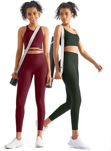 3 قطع من السراويل الضيقة مع جيوب للنساء، سراويل يوجا عالية الخصر للتحكم في البطن وتمارين رفع المؤخرة ومقاس كبير in Kuwait