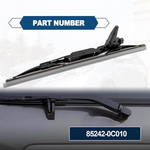 Replaces# 85242-0C010, Automobile Rear Window Wiper Blade, Compatible with 2008 2009 2010 2011 2012 2013 2014 2015 2016 2017 T0y0ta Sequoia, Rear Wiper Accessories in Saudi Arabia