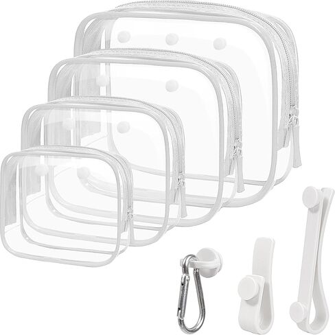 4 Packs Clear Bogg Bog Accessories Beach Tote Bag Suitable for Bogg Bag Insert Bag Cellphone Phone Holder Clear Makeup Bags Toiletry Bag Key Holder for Bogg Bag, Accessories for Bogg Bags (White) in Kuwait