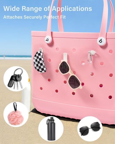 4 Packs Clear Bogg Bog Accessories Beach Tote Bag Suitable for Bogg Bag Insert Bag Cellphone Phone Holder Clear Makeup Bags Toiletry Bag Key Holder for Bogg Bag, Accessories for Bogg Bags (White) in Kuwait