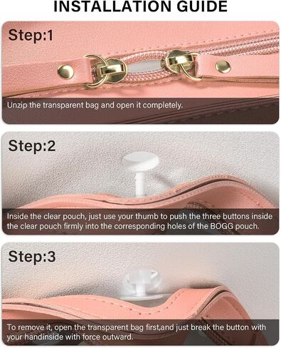 4 حزم واضحة BOGG BOG Accessories Beach Beach Rage مناسبة لحقيبة BOGG إدراج حقيبة الهاتف المحمول حامل أكياس ماكياج صافية حقيبة أدوات التداخل الرئيسية لحقيبة BOGG ، وملحقات لأكياس BOGG (أبيض) in Kuwait