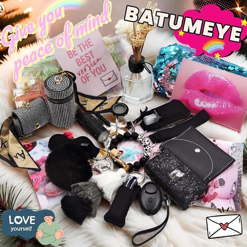 BATUMEYE Gift Set for Woman with Bottle Opener, Card Holder, Wristlet Strap, Whistle, Travel Bottle Holder in Kuwait