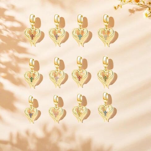 Angel Wing Dangle Charm Birthstone Corss Bead Compatible with Pandora Bracelet Women Present in Saudi Arabia