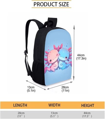 Kawaii Axolotl School Backpack for Girls 10-12 with Lunch Box Salamander Kids Bookbag Lunchbox Elementary Student Book Bag for Girls 8-10/6-8 Lunch Bag Pencil Case Water Bottle Holder Set in Kuwait
