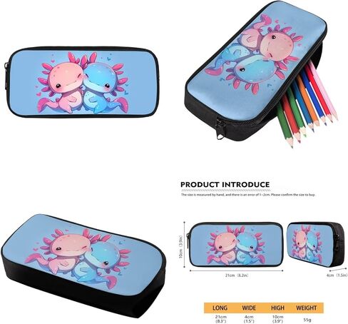Kawaii Axolotl School Backpack for Girls 10-12 with Lunch Box Salamander Kids Bookbag Lunchbox Elementary Student Book Bag for Girls 8-10/6-8 Lunch Bag Pencil Case Water Bottle Holder Set in Kuwait