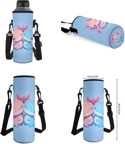 Kawaii Axolotl School Backpack for Girls 10-12 with Lunch Box Salamander Kids Bookbag Lunchbox Elementary Student Book Bag for Girls 8-10/6-8 Lunch Bag Pencil Case Water Bottle Holder Set in Kuwait