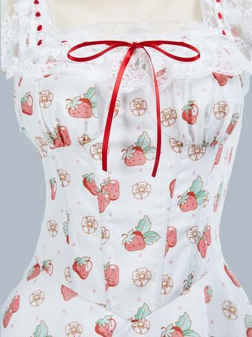 Strawberry Shortcake Women's Strap Tulle Prom Dresses Strawberry Embroidery Dress Short Formal Party Mini Homecoming Dresses in Saudi Arabia