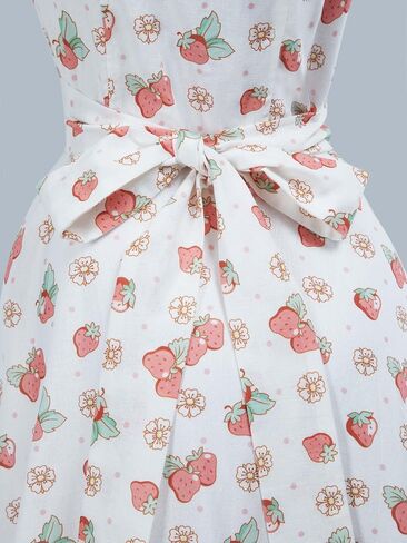 Strawberry Shortcake Women's Strap Tulle Prom Dresses Strawberry Embroidery Dress Short Formal Party Mini Homecoming Dresses in Saudi Arabia