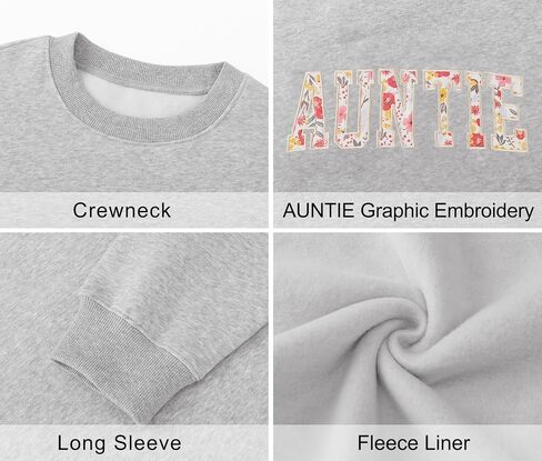 LOMON Oversized Sweatshirt for Women Long Sleeve Crewneck Sweatshirts Embroidery Pullover Sweater Graphic Fleece Tops in Saudi Arabia