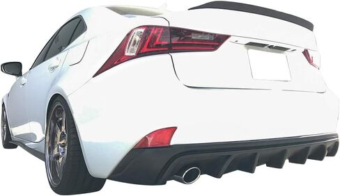 FREEMOTOR802 Compatible with 2014-2016 Lexus IS250 IS350 IS200T Rear Bumper Diffuser, Unpainted Black PP Spoiler in Saudi Arabia