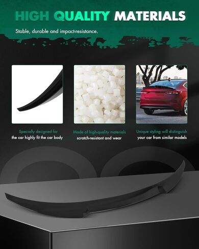 جناح Scitoo ABS SPOILER يناسب 2015-2018 لـ HYUNDAI ELANTRA AD PRE-FACELIFT 1PC GLOSSY BLACK TRUNK SPOILER in Saudi Arabia