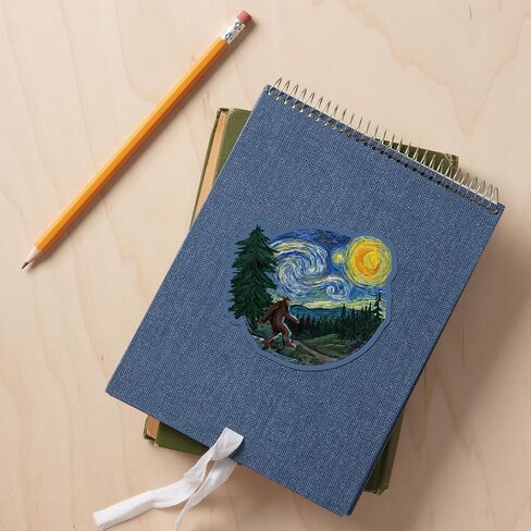 Die Cut Sticker Starry Night, Bigfoot, Vinyl Sticker 3 to 6 inches, (Waterproof Decal for Cars, Water Bottles, Laptops, Coolers), Large in Saudi Arabia