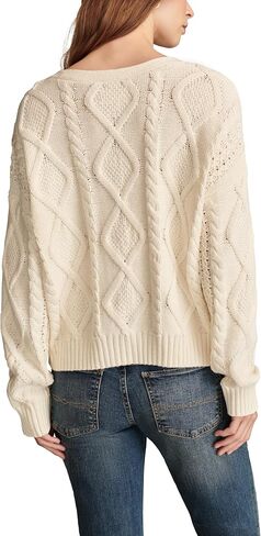 Lucky Brand Women's Cable Stitch Long Sleeve Cardi in Saudi Arabia