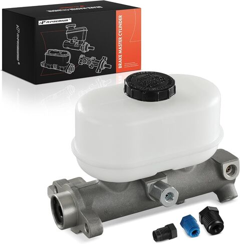 A-Premium Brake Master Cylinder مع الخزان والمستشعر المتوافق مع مركبات فورد-F-53 Motorhome 1990-1997 ، F-59 Commercial Tribred Chassis 1992-1996 ، F-Super Duty ، Econoline Super Duty in Saudi Arabia