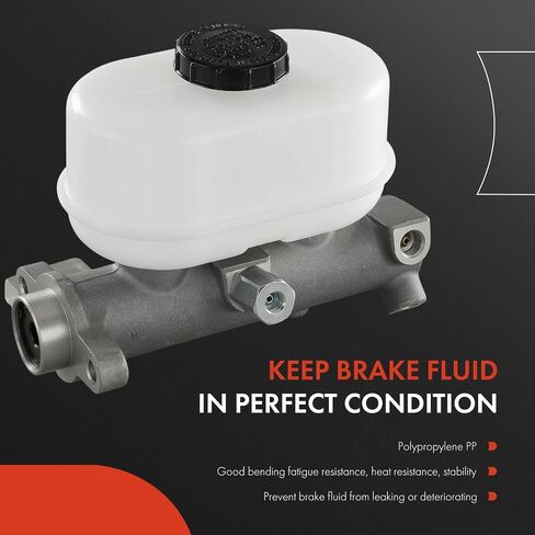 A-Premium Brake Master Cylinder مع الخزان والمستشعر المتوافق مع مركبات فورد-F-53 Motorhome 1990-1997 ، F-59 Commercial Tribred Chassis 1992-1996 ، F-Super Duty ، Econoline Super Duty in Saudi Arabia