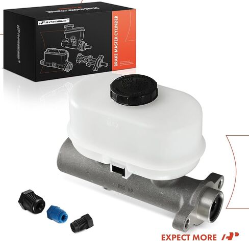A-Premium Brake Master Cylinder مع الخزان والمستشعر المتوافق مع مركبات فورد-F-53 Motorhome 1990-1997 ، F-59 Commercial Tribred Chassis 1992-1996 ، F-Super Duty ، Econoline Super Duty in Saudi Arabia