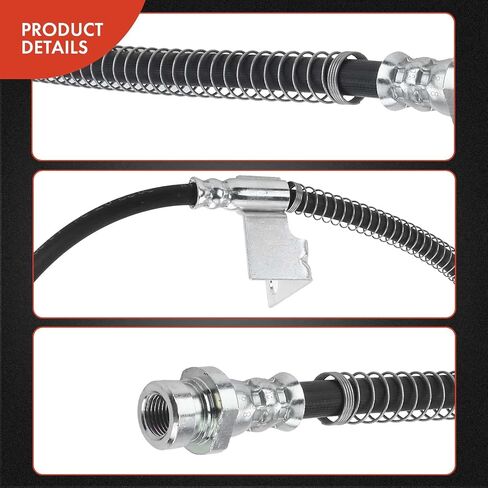 A-Premium Front Driver Brake Hydraulic Hose Compatible with Select Hyundai Models - Tiburon 2005 2006 2007 2008, 2.7L - Replace# 587312C000 in Saudi Arabia