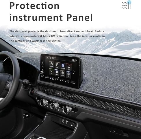 Auovo Dash Mat Center Cover Cover Cover Protector Sunshield Cover Cover Dash Pad Dash Carpet مع Honda CRV CR-V 2022 2023 Dashboard Mat Cover in Saudi Arabia
