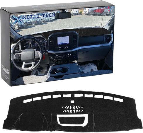 x xotic tech Center Console Dashboard Die-Cut Antiskid Overlay Decor Cover Sunshield Sun Glare Protector Dash Mat Carpet Pad Black Compatible with Ford F150 2009-2014 in Saudi Arabia