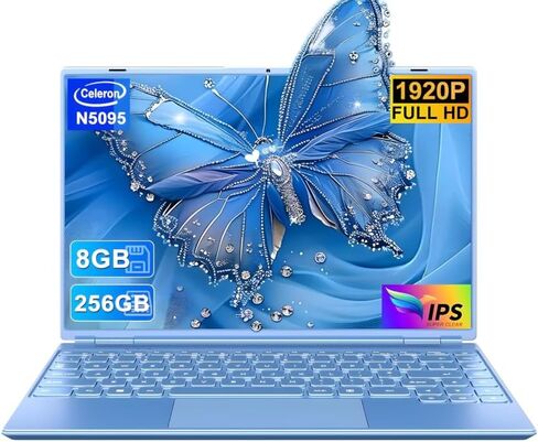 كمبيوتر محمول 14 بوصة Celeron N5095 يصل إلى 2.9 جيجا هرتز، كمبيوتر محمول Win 11 مع ملحق SSD 8+256 جيجا بايت 1 تيرابايت، دعم الكمبيوتر المحمول 5G WiFi 丨BT 4.2 丨مروحة تبريد 丨1920*1200丨واقي الماوس ولوحة المفاتيح - وردي in Saudi Arabia