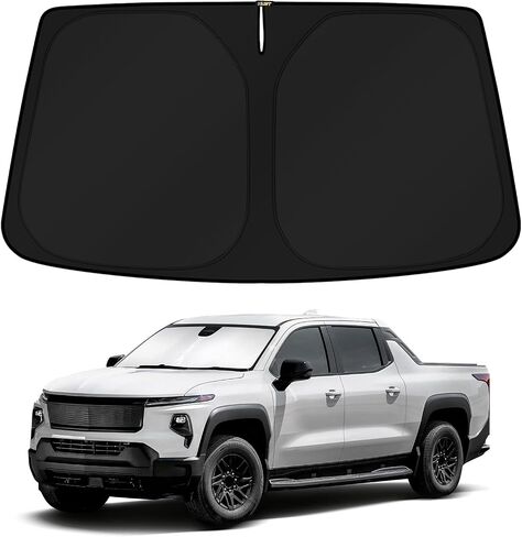 KUST مخصص FIT Windshield Sun Shade for 2024 2025 2026 Chevrolet Silverado EV/Chevy Silverado EV/GMC Sierra EV Sunshade Window Sun Protect in Saudi Arabia