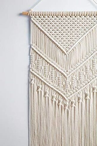 BOHOLIFE Macrame Wall Hanging Art Woven Boho Home decor, Yarn Tapestry Wall Decor for Bedroom, Nursery, Apartment, Dorm Decoration, Christmas Gift for Teen Girl Mom, 16" W x 33" L in Saudi Arabia