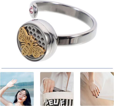 Healifty Ring Diffuser Essential Oil Open Rings Women Rings Perfume Rings for Women Essential Oil Ring Essential Oil Finger Rings Womens Ring Fragrance to Open Decorate Miss in Saudi Arabia