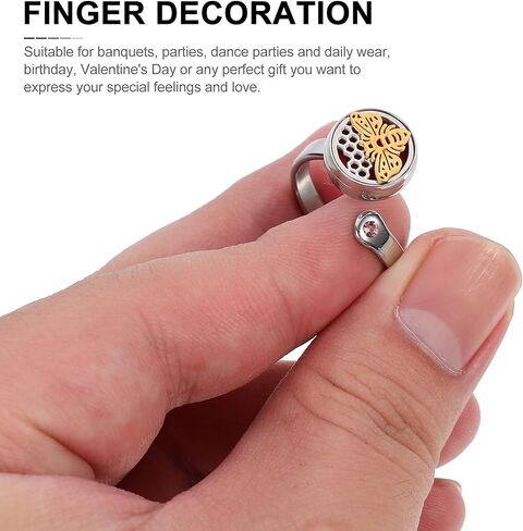 Healifty Ring Diffuser Essential Oil Open Rings Women Rings Perfume Rings for Women Essential Oil Ring Essential Oil Finger Rings Womens Ring Fragrance to Open Decorate Miss in Saudi Arabia