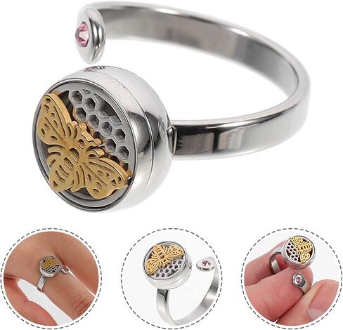 Healifty Ring Diffuser Essential Oil Open Rings Women Rings Perfume Rings for Women Essential Oil Ring Essential Oil Finger Rings Womens Ring Fragrance to Open Decorate Miss in Saudi Arabia