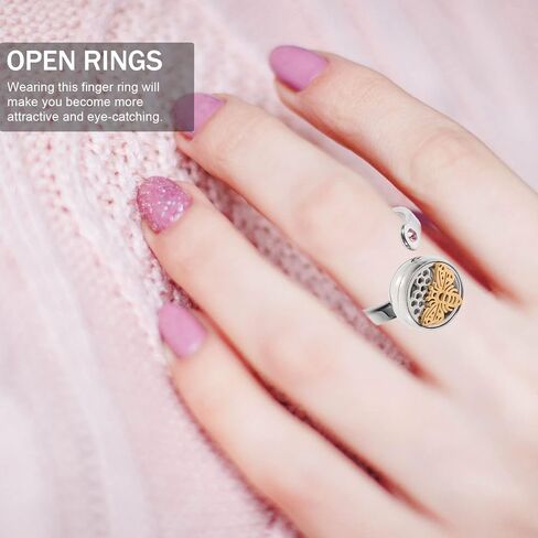 Healifty Ring Diffuser Essential Oil Open Rings Women Rings Perfume Rings for Women Essential Oil Ring Essential Oil Finger Rings Womens Ring Fragrance to Open Decorate Miss in Saudi Arabia